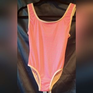 Vintage girls 60's gingham swim suit